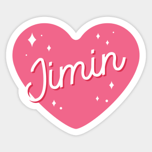 BTS Park Jimin cute heart typography Sticker